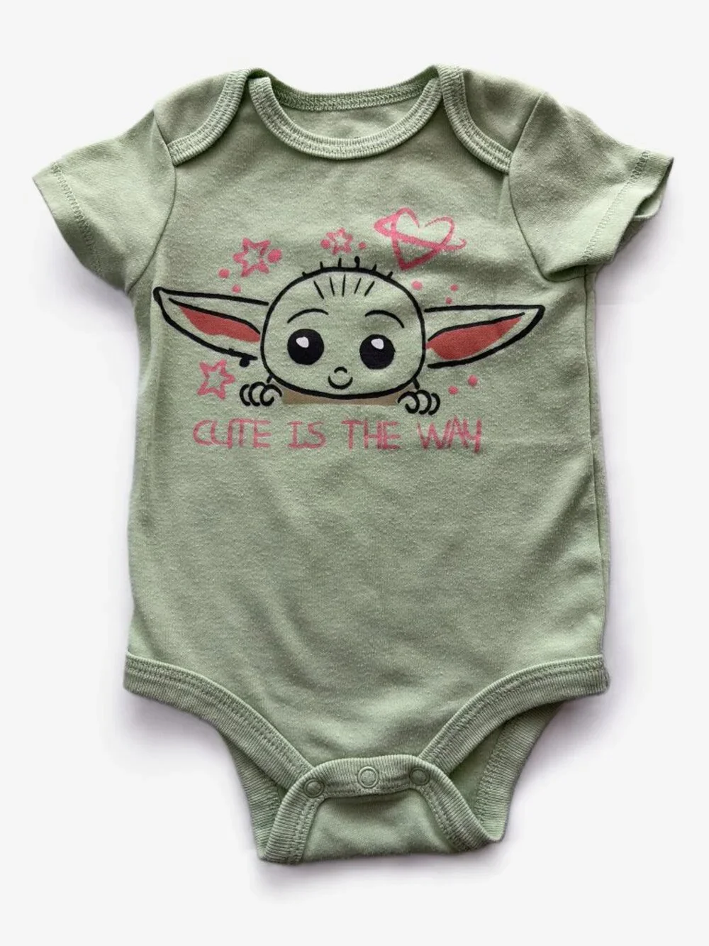 Star Wars Baby Girl Bodysuits 3-6 Months Set of 4 Grogu Leia R2-D2 Yoda Disney